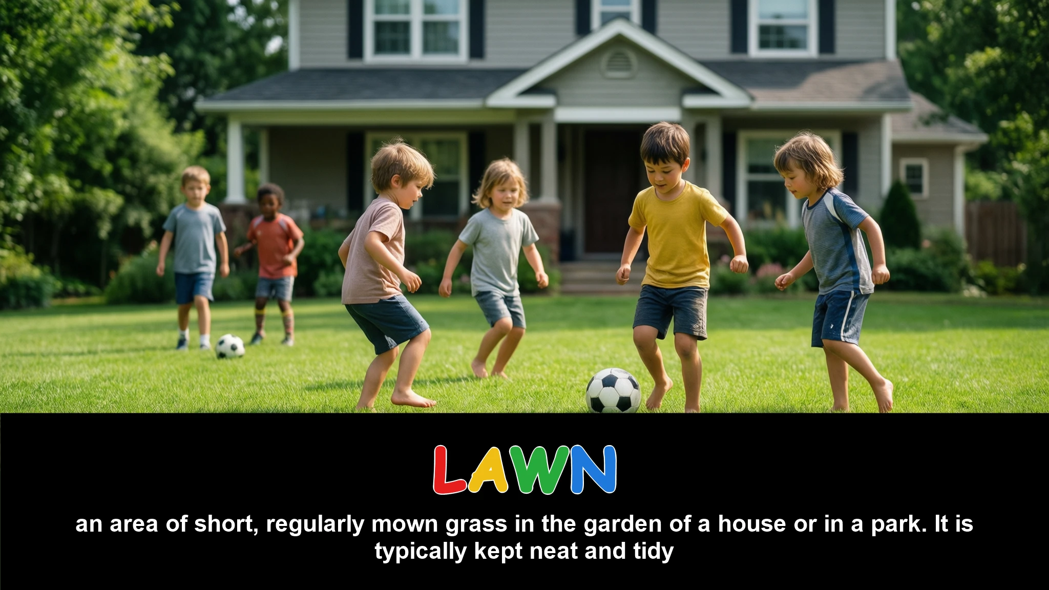 English Illustration for lawn